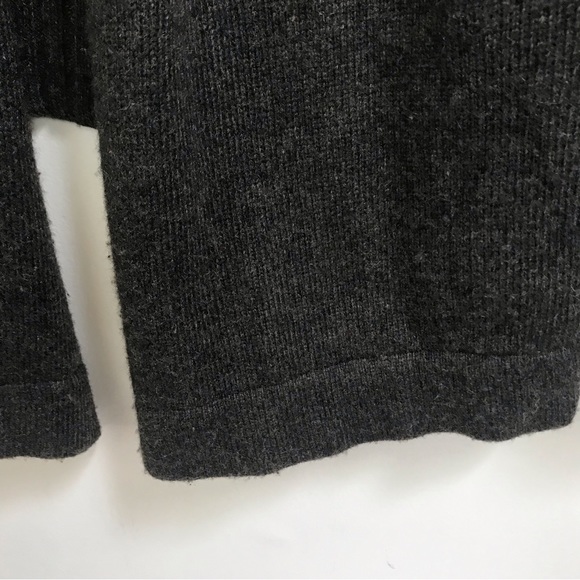 Danier Open Front Cardigan Sweater Leather Sleeves Slits Cashmere Wool Blend Top - Picture 5 of 13
